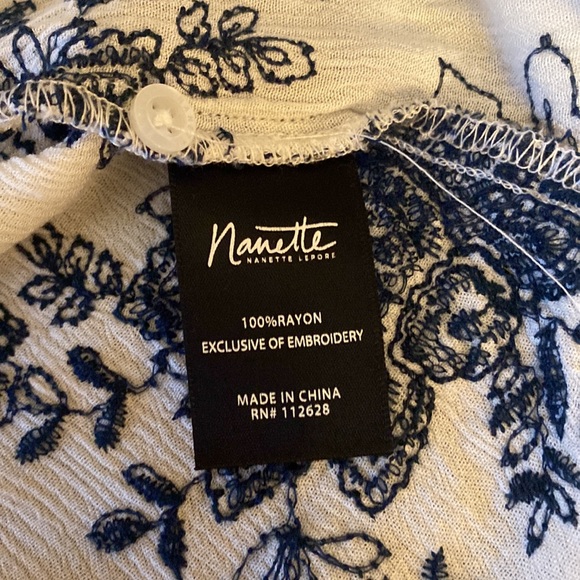 Nanette Lenore Tunic Embroidered Long Sleeve M - Picture 6 of 6